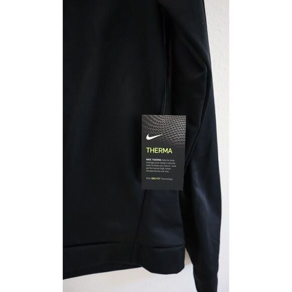 Nike Therma 897186-010 Women’s Sz XS Black DRI-FIT 1/4 Zip Pullover Training Top - Picture 5 of 11